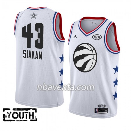 Camiseta Niños Toronto Raptors Pascal Siakam 43 2019 All-Star Jordan Brand Blanco Swingman